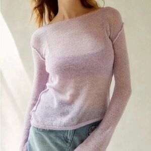 Urban Outfitters Hot Pink Asymmetrical Sweater
